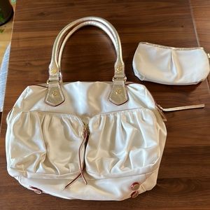 MZ Wallace Jane Shoulder Bag in Cream Canvas